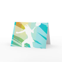 Tennis card with female tennisplayer print cards