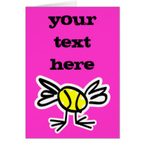tennis card with personalized text  cards