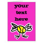 tennis card with personalized text 