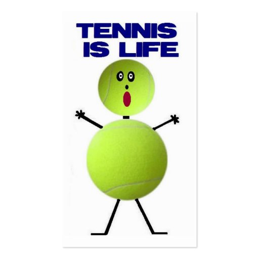 Tennis Cartoon Business Card (back side)