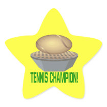 Tennis Champion Star Sticker