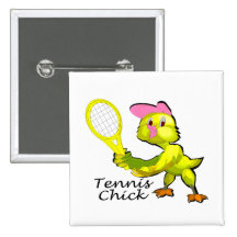 Tennis Chick Buttons