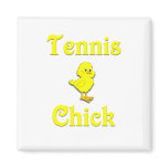 Tennis Chick Refrigerator Magnet