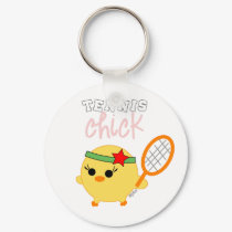 Tennis Chick Soychick Keychain by soychick Tennis Chick Soychick Keychain