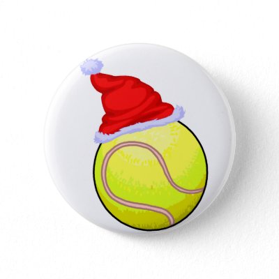 Tennis Christmas buttons
