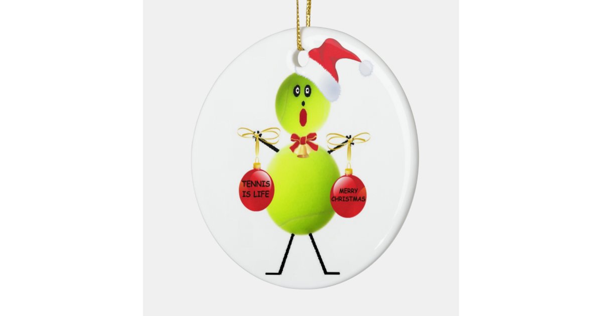 tennis christmas ceramic ornament zazzle tennis christmas ceramic ornament zazzle