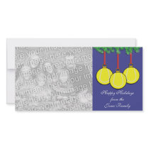 Tennis Christmas Photo Card photo cards