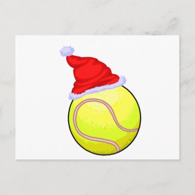 Tennis Christmas postcards