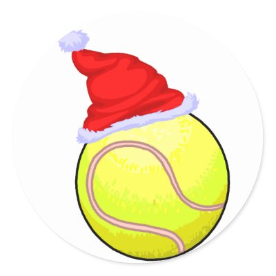Tennis Christmas stickers