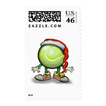 Tennis Chrsitmas postage