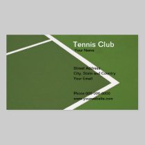 Tennis Club Business Card business cards