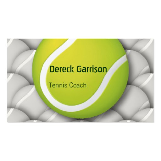 Tennis Coach Business Card (front side)