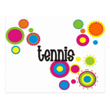 Tennis Cool Polka Dots Post Cards