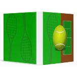 Tennis Court and Racquets 3 Ring Binder