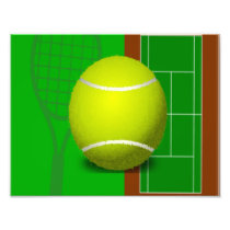 Tennis Court and Racquets Photo Art