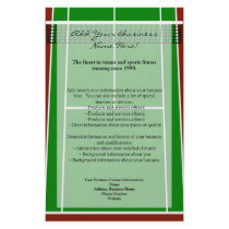 Tennis Court Layout Graphic Personalized Flyer