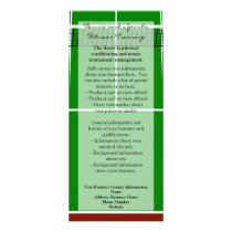 Tennis Court Layout Graphic Full Color Rack Card