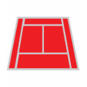 tennis court t-shirts by Tomaniac tennis court t-shirts