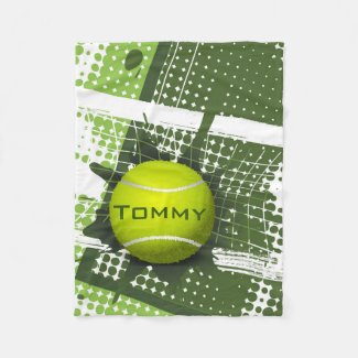 Tennis Design Fleece Blanket