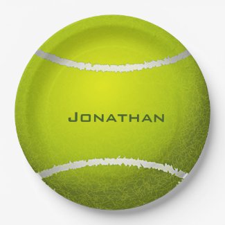 Tennis Design Paper Party Plate