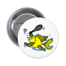 Tennis Fish, Fish Playing Tennis Pin