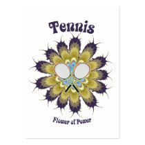 Tennis Flower of Power Business Card Template