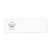 Tennis For Love Return Address Labels