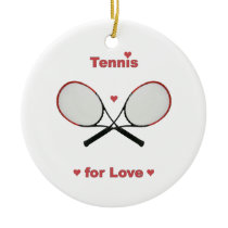 Tennis For Love Christmas Ornaments