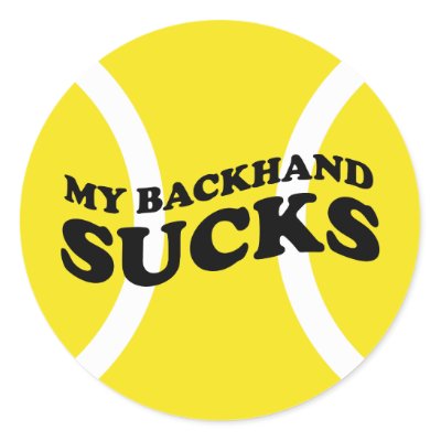 Tennis Funny Sticker With Humorous Slogan Joke By Imagewear
