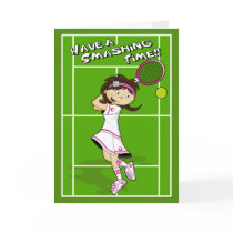 Tennis Girl Birthday Card