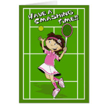Tennis Girl Birthday Card