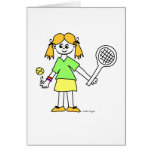 Tennis Girl Greeting Cards
