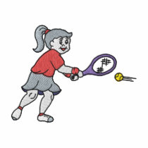 Tennis Girl embroidered shirts by ZazzleEmbroidery Tennis Girl embroidered shirts