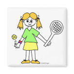 Tennis Girl Magnets