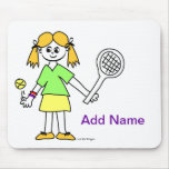 Tennis Girl Mouse Pads