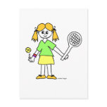 Tennis Girl Postcards
