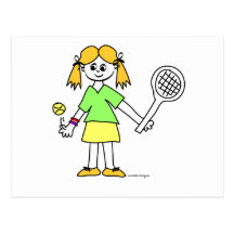 Tennis Girl Postcards