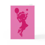 Tennis Girl Silhouette Birthday Card