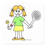 Tennis Girl Stickers
