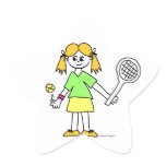 Tennis Girl Stickers