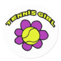 TENNIS GIRL STICKER by gstrickzazzle TENNIS GIRL STICKER