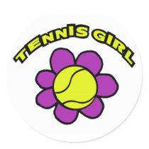 TENNIS GIRL STICKER by gstrickzazzle TENNIS GIRL STICKER