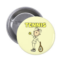 TENNIS Girl Tshirts and Gifts Pinback Buttons