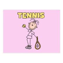 TENNIS Girl Tshirts and Gifts Post Card