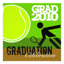 Tennis Graduation Party 2 Invitation