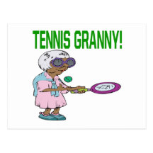 Tennis Granny Post Card