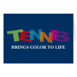 Tennis greeting card with quote