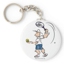 Tennis illustration on keychain