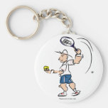 Tennis illustration on keychain