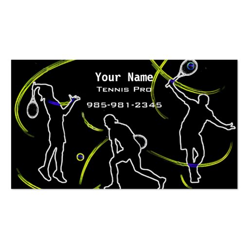 Tennis Instruction Business Card (front side)